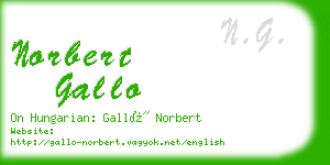 norbert gallo business card